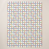 Farbenfrohe Regenbogengitter mit negativem Raum Sherpadecke (Vorderseite)