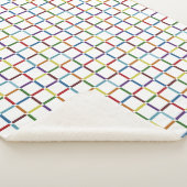 Farbenfrohe Regenbogengitter mit negativem Raum Sherpadecke (3/4)