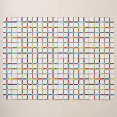 Farbenfrohe Regenbogengitter mit negativem Raum Sherpadecke (Vorderseite (Horizontal))