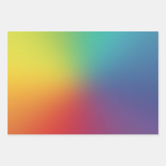 Farbenfrohe Regenbogenglanz Geschenkpapier Set (Vorderseite 2)