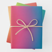Farbenfrohe Regenbogenglanz Geschenkpapier Set (Beispiel)