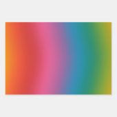 Farbenfrohe Regenbogenglanz Geschenkpapier Set (Vorderseite)