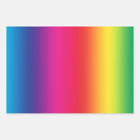 Farbenfrohe Regenbogenglanz Geschenkpapier Set (Vorderseite 2)