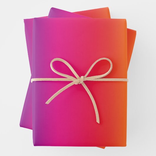 Farbenfrohe Regenbogenglanz Geschenkpapier Set (Beispiel)