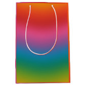 Farbenfrohe Regenbogenglanz Mittlere Geschenktüte (Vorderseite)