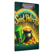Farbenfrohe Regenbogengold St. Patrick's Day Klemmbrett (Rechts)