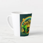 Farbenfrohe Regenbogengold St. Patrick's Day Milchtasse (Linke Ecke)