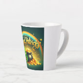Farbenfrohe Regenbogengold St. Patrick's Day Milchtasse (Rechte Ecke)