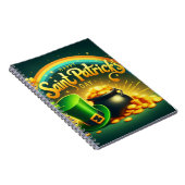 Farbenfrohe Regenbogengold St. Patrick's Day Notizblock (Rechte Seite)