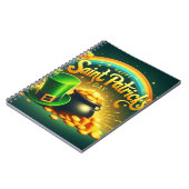 Farbenfrohe Regenbogengold St. Patrick's Day Notizblock (Linke Seite)