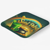 Farbenfrohe Regenbogengold St. Patrick's Day Pappteller (Gewinkelt)