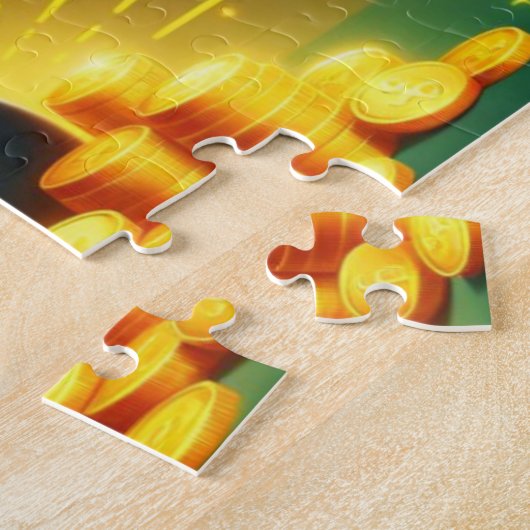 Farbenfrohe Regenbogengold St. Patrick's Day Puzzle (Seite)