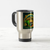 Farbenfrohe Regenbogengold St. Patrick's Day Reisebecher (Vorderseite Links)