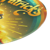 Farbenfrohe Regenbogengold St. Patrick's Day Schneidebrett (Ecke)