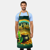 Farbenfrohe Regenbogengold St. Patrick's Day Schürze (Getragen)