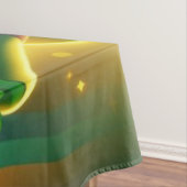Farbenfrohe Regenbogengold St. Patrick's Day Tischdecke (Beispiel)