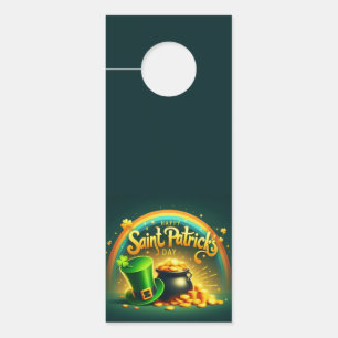 Farbenfrohe Regenbogengold St. Patrick's Day Türanhänger
