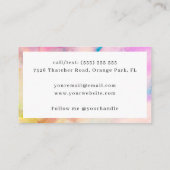 Farbenfrohe Regenbogenhandschrift Beruflich geschr Visitenkarte (Rückseite)