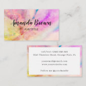 Farbenfrohe Regenbogenhandschrift Beruflich geschr Visitenkarte (Vorne/Hinten)