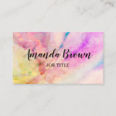 Farbenfrohe Regenbogenhandschrift Beruflich geschr Visitenkarte (Vorderseite)