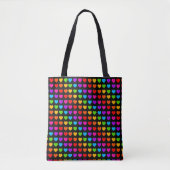 Farbenfrohe Regenbogenharze Schwarz Tasche (Vorderseite)