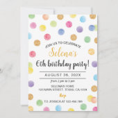 Farbenfrohe Regenbogenhaut zum Geburtstag Einladun Einladung (Vorderseite)