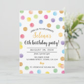 Farbenfrohe Regenbogenhaut zum Geburtstag Einladun Einladung (Stehend Vorderseite)