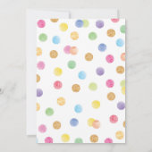 Farbenfrohe Regenbogenhaut zum Geburtstag Einladun Einladung (Rückseite)