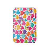 Farbenfrohe Regenbogenherzen Valentines Badematte (Vorderseite Vertikal)