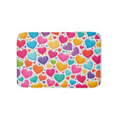 Farbenfrohe Regenbogenherzen Valentines Badematte (Vorderseite)