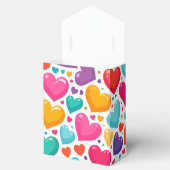 Farbenfrohe Regenbogenherzen Valentines Geschenkschachtel (Geöffnet)