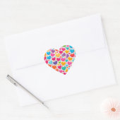 Farbenfrohe Regenbogenherzen Valentines Herz-Aufkleber (Umschlag)