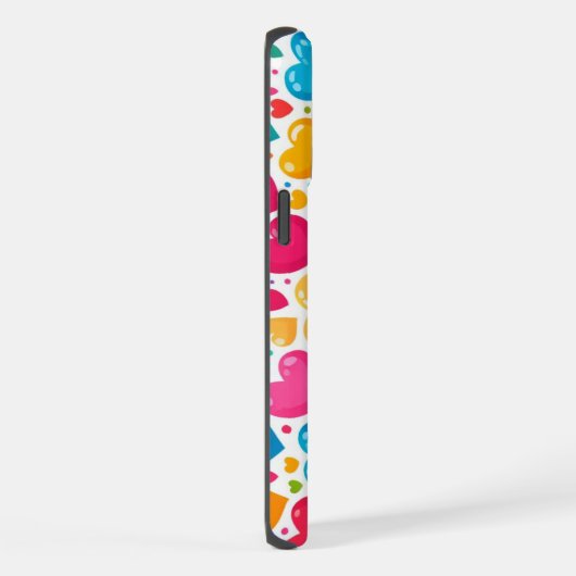 Farbenfrohe Regenbogenherzen Valentines iPhone Hülle (Rechte Seite)