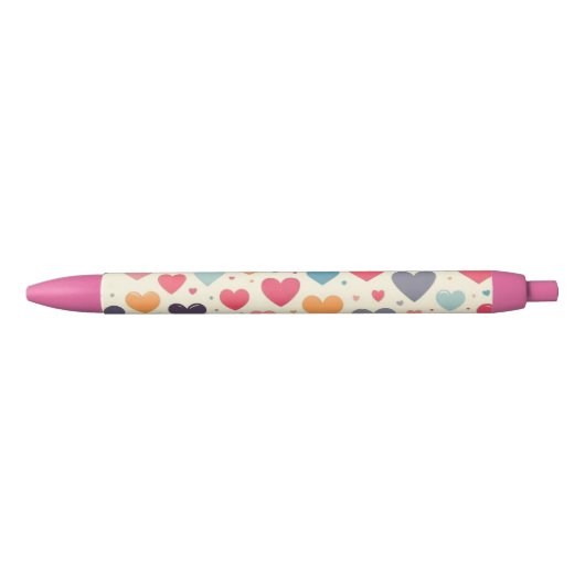 Farbenfrohe Regenbogenherzen Valentines Kugelschreiber (Vorderseite)