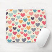 Farbenfrohe Regenbogenherzen Valentines Mousepad (Mit Mouse)