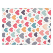 Farbenfrohe Regenbogenherzen Valentines Tischdecke (Vorderseite (Horizontal))