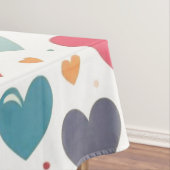 Farbenfrohe Regenbogenherzen Valentines Tischdecke (Beispiel)