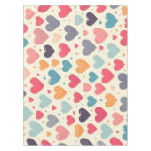 Farbenfrohe Regenbogenherzen Valentines Tischdecke (Vorderseite)