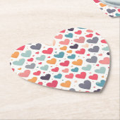 Farbenfrohe Regenbogenherzen Valentines Untersetzer (angewinkelt)