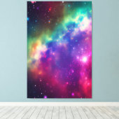Farbenfrohe Regenbogenkosmische Leinwand (Insitu (Holzboden))