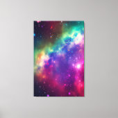 Farbenfrohe Regenbogenkosmische Leinwand (Vorderseite)