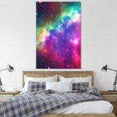 Farbenfrohe Regenbogenkosmische Leinwand (Insitu (Schlafzimmer))