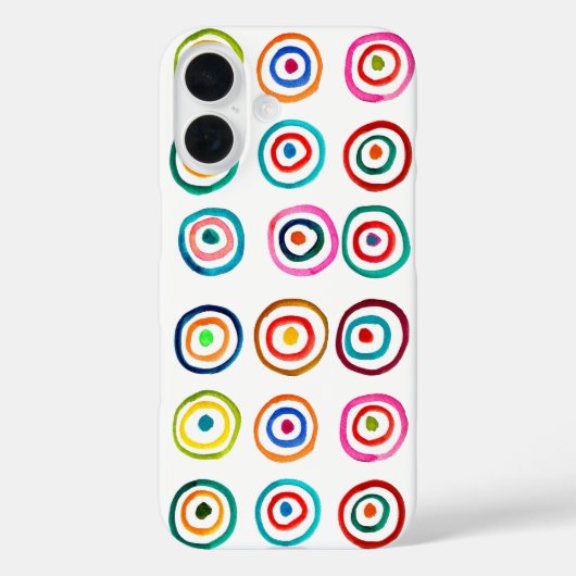 Farbenfrohe Regenbogenkreise Kunst Aquarell Case-Mate iPhone Hülle (Rückseite)