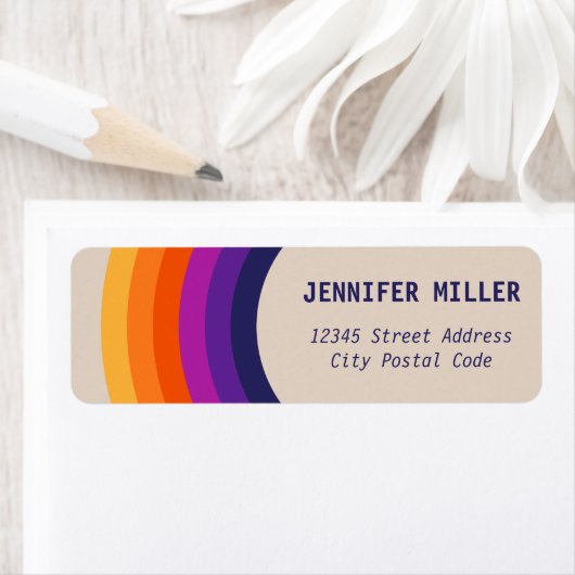 Farbenfrohe Regenbogenkunst im Retrostil (Insitu)