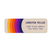 Farbenfrohe Regenbogenkunst im Retrostil (Vorne)