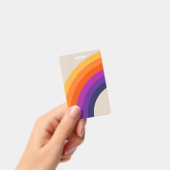 Farbenfrohe Regenbogenkunst im Retrostil Ausweis (Handheld)