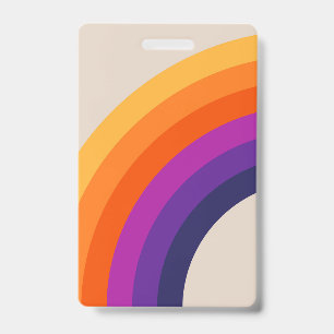 Farbenfrohe Regenbogenkunst im Retrostil Ausweis