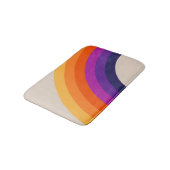 Farbenfrohe Regenbogenkunst im Retrostil Badematte (Schrägansicht)