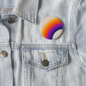 Farbenfrohe Regenbogenkunst im Retrostil Button (Beispiel)