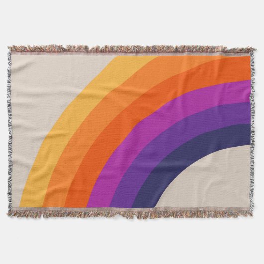 Farbenfrohe Regenbogenkunst im Retrostil Decke (Vorderseite)
